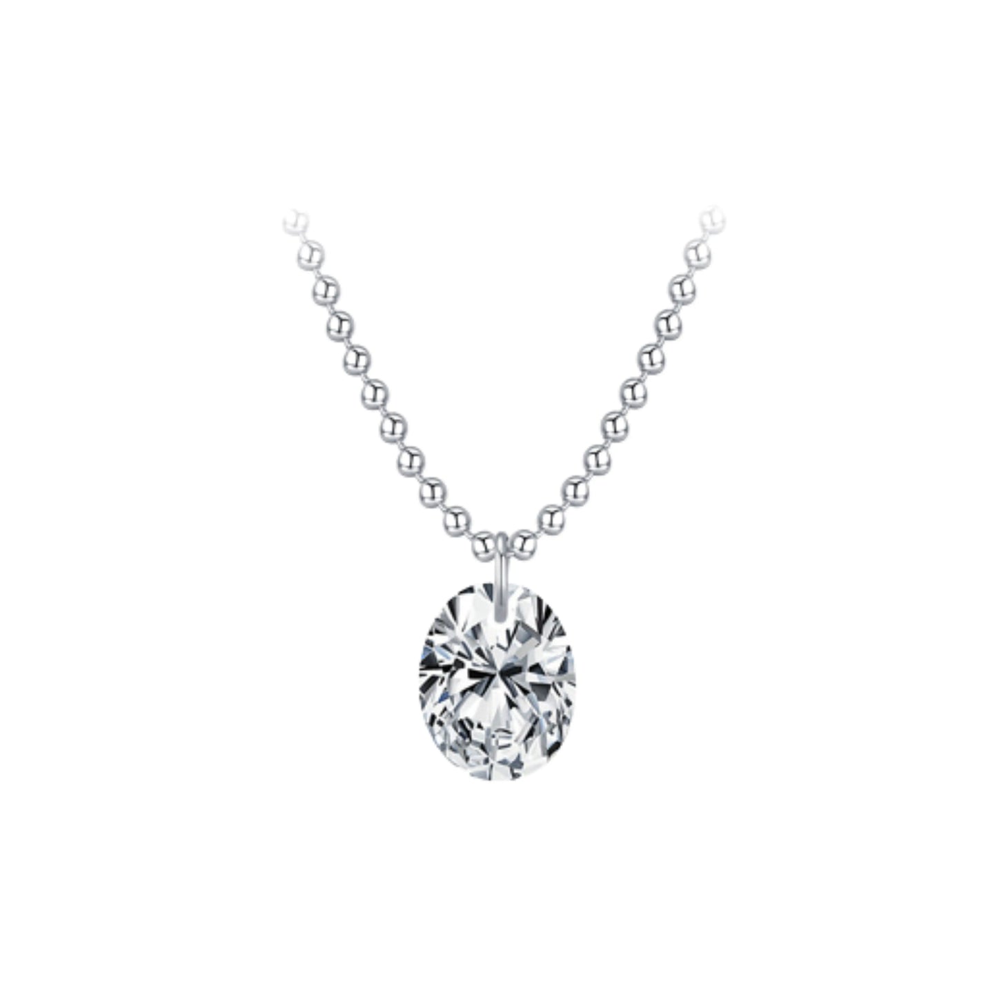 Oval Moissanite Pendant Necklace MARCOSELLE
