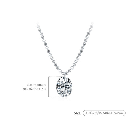 Oval Moissanite Pendant Necklace MARCOSELLE