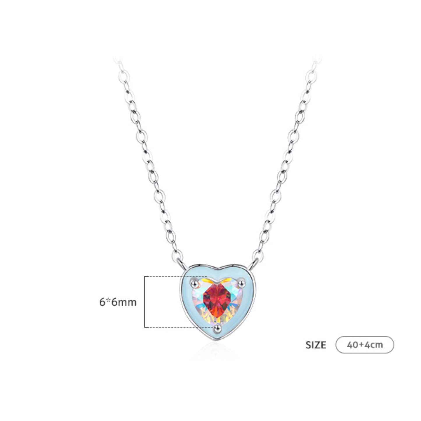 Blue Enamel Hearts Pendant MARCOSELLE