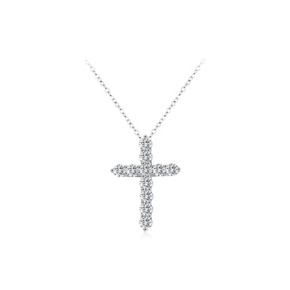 D Color Moissanite Cross Necklace MARCOSELLE