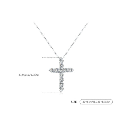 D Color Moissanite Cross Necklace MARCOSELLE