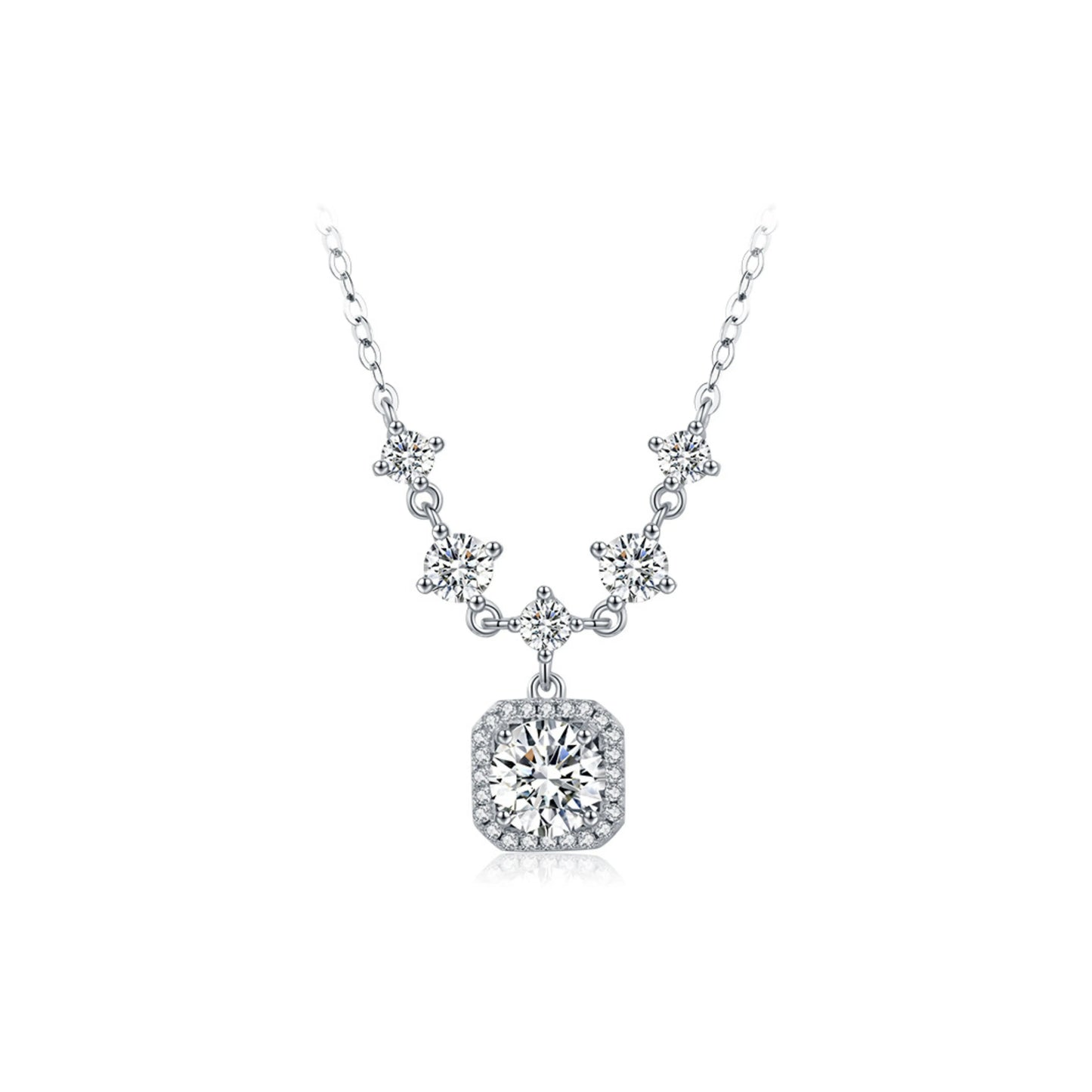 1CT D Color Moissanite Necklace MARCOSELLE