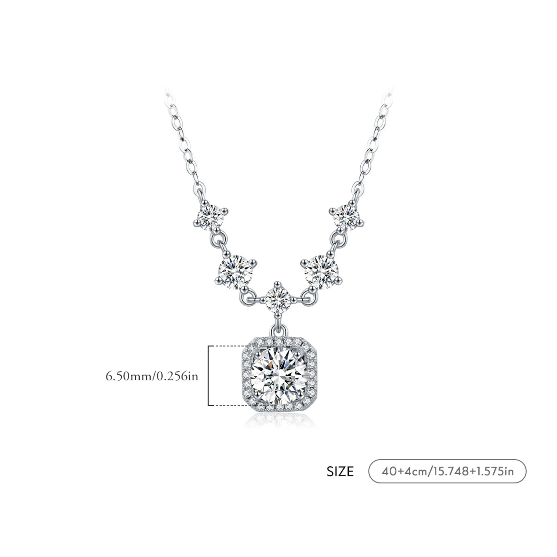 1CT D Color Moissanite Necklace MARCOSELLE