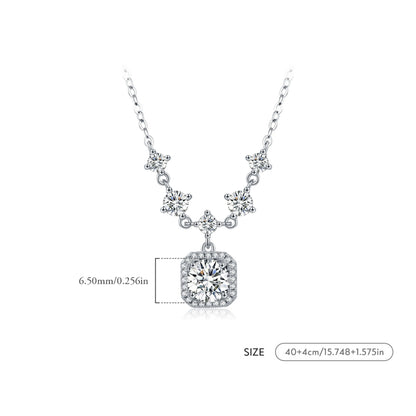 1CT D Color Moissanite Necklace MARCOSELLE