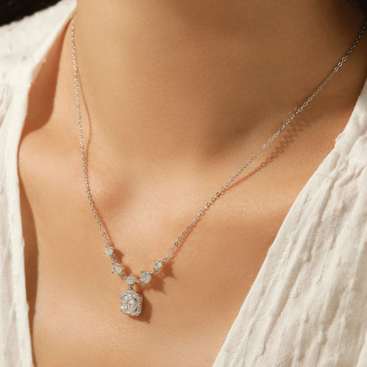 1CT D Color Moissanite Necklace MARCOSELLE