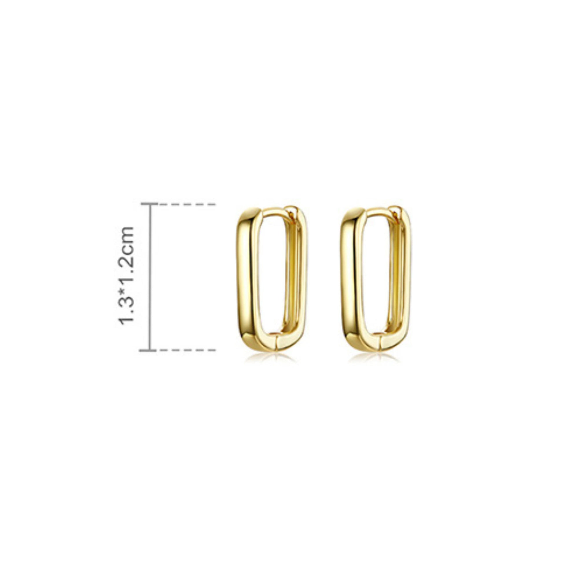 Square Buckle Hoop Earrings - MARCOSELLE