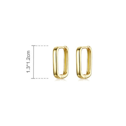 Square Buckle Hoop Earrings - MARCOSELLE
