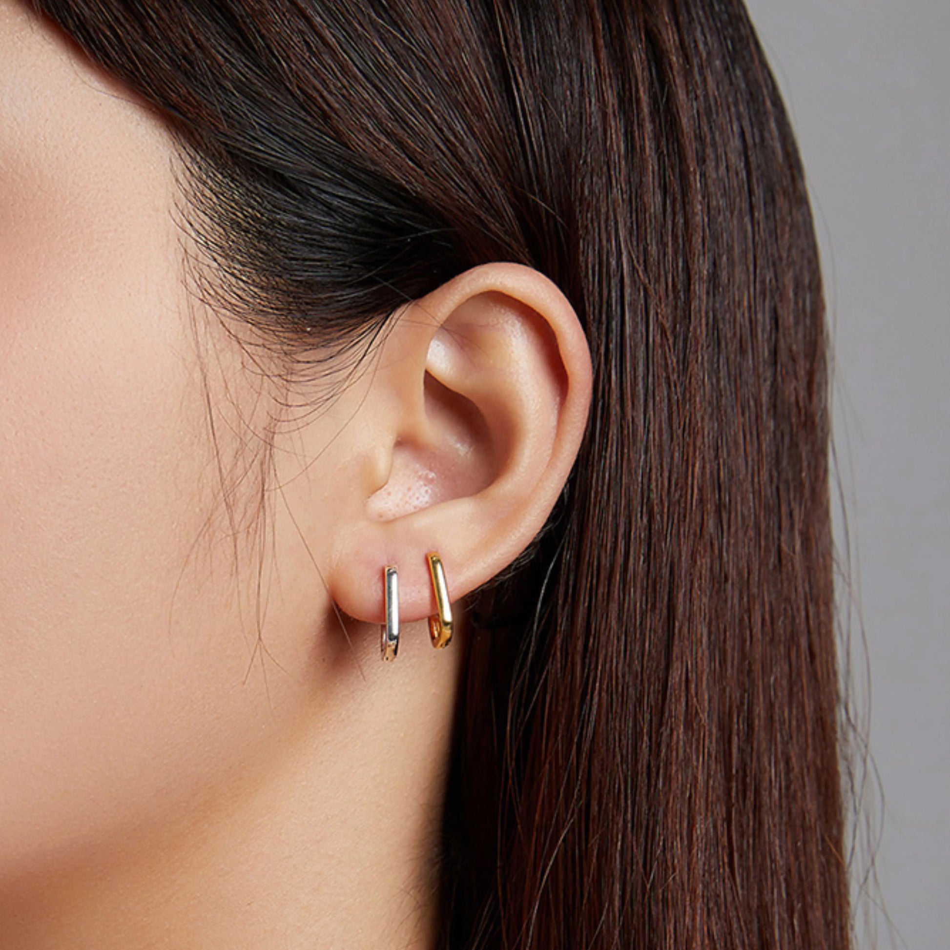 Square Buckle Hoop Earrings - MARCOSELLE