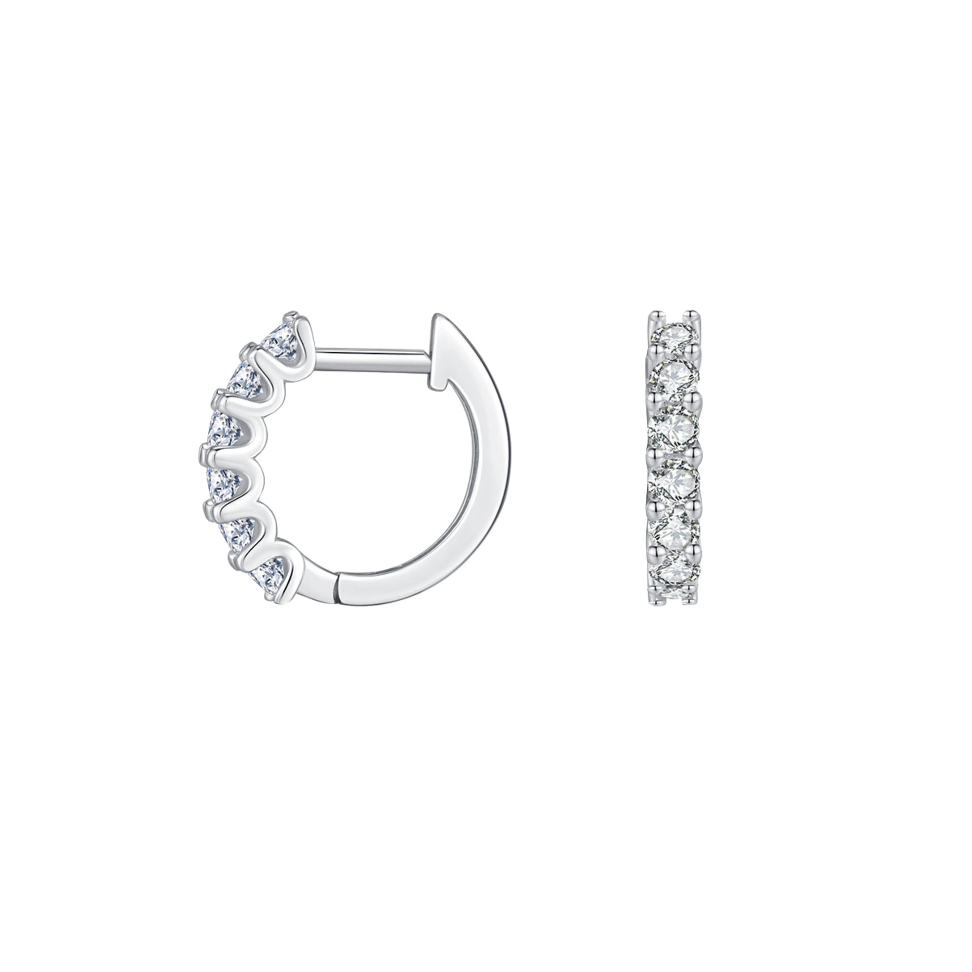 Moissanite Small Hoop Earrings - MARCOSELLE