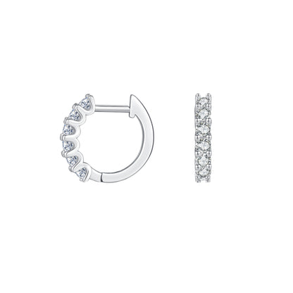 Moissanite Small Hoop Earrings - MARCOSELLE