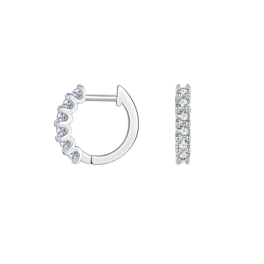 Moissanite Small Hoop Earrings - MARCOSELLE