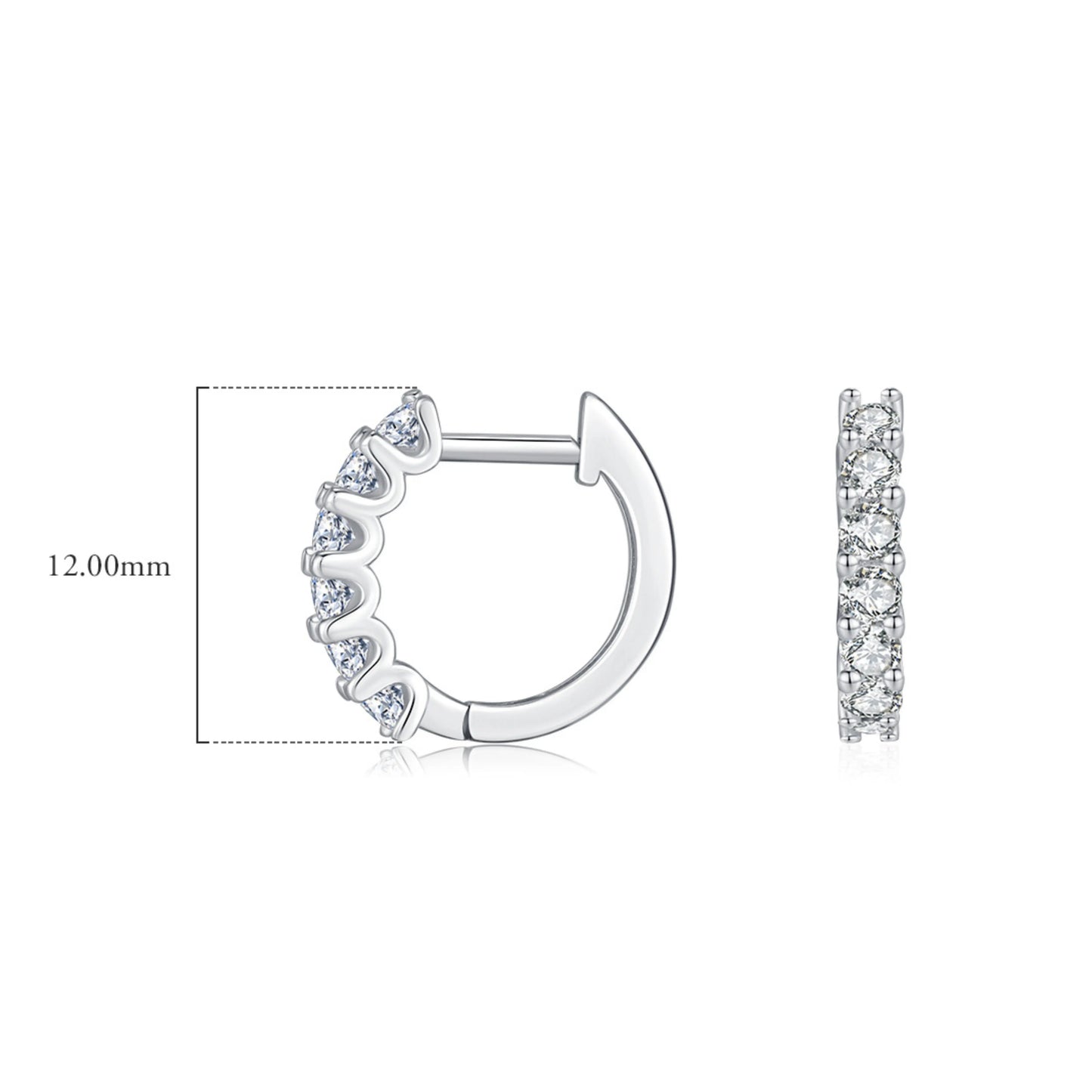 Moissanite Small Hoop Earrings - MARCOSELLE