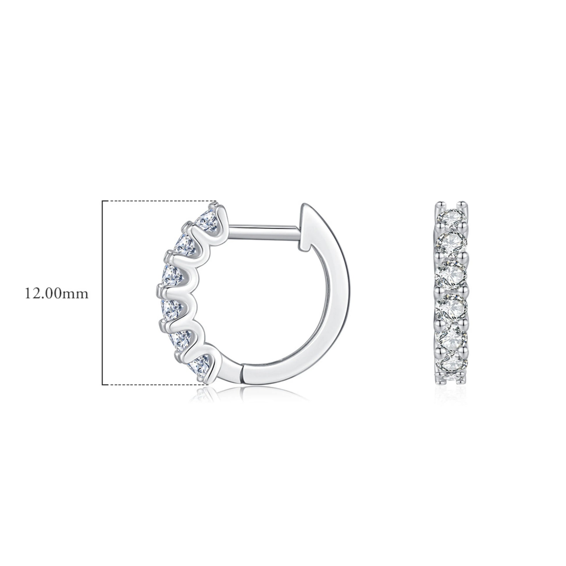 Moissanite Small Hoop Earrings - MARCOSELLE