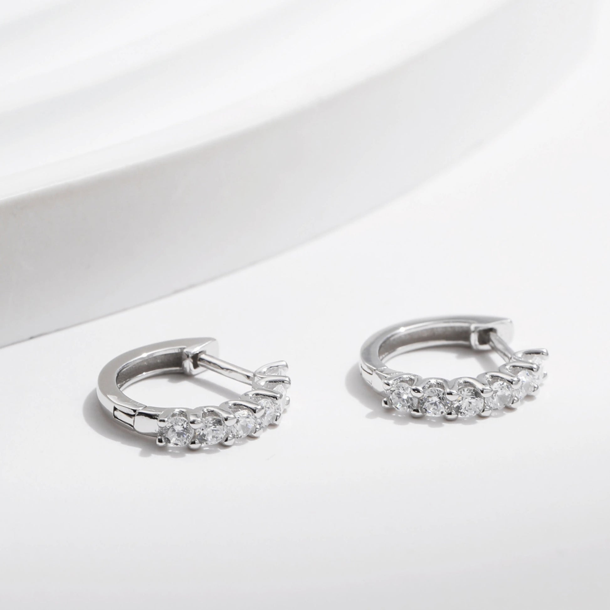 Moissanite Small Hoop Earrings - MARCOSELLE