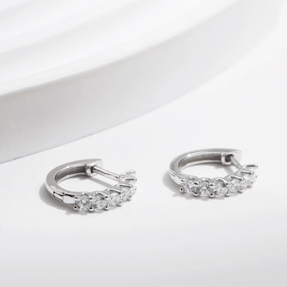 Moissanite Small Hoop Earrings - MARCOSELLE