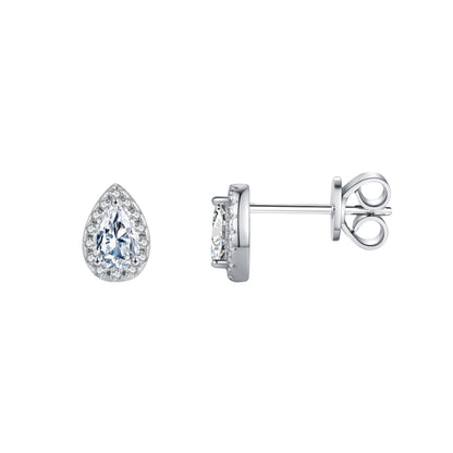 Pear Cut Moissanite Stud Earrings - MARCOSELLE