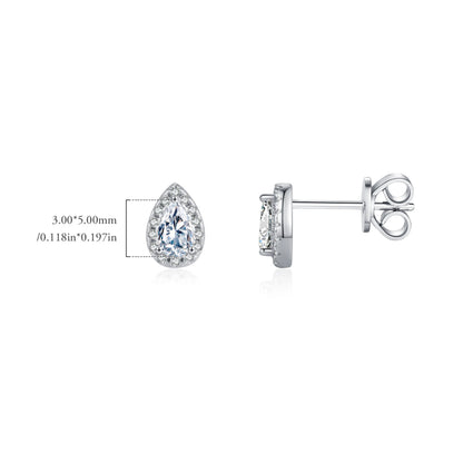 Pear Cut Moissanite Stud Earrings - MARCOSELLE