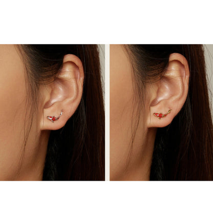 Koi Fish Red Carp Stud Earrings - MARCOSELLE