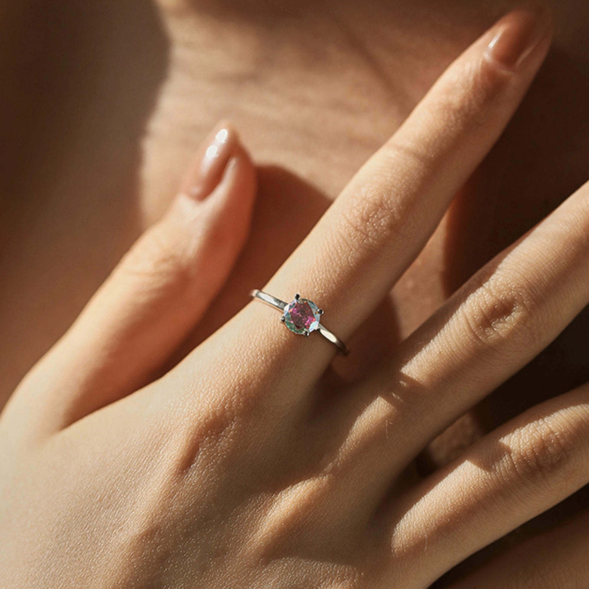 Rainbow Zirconia Ring - MARCOSELLE