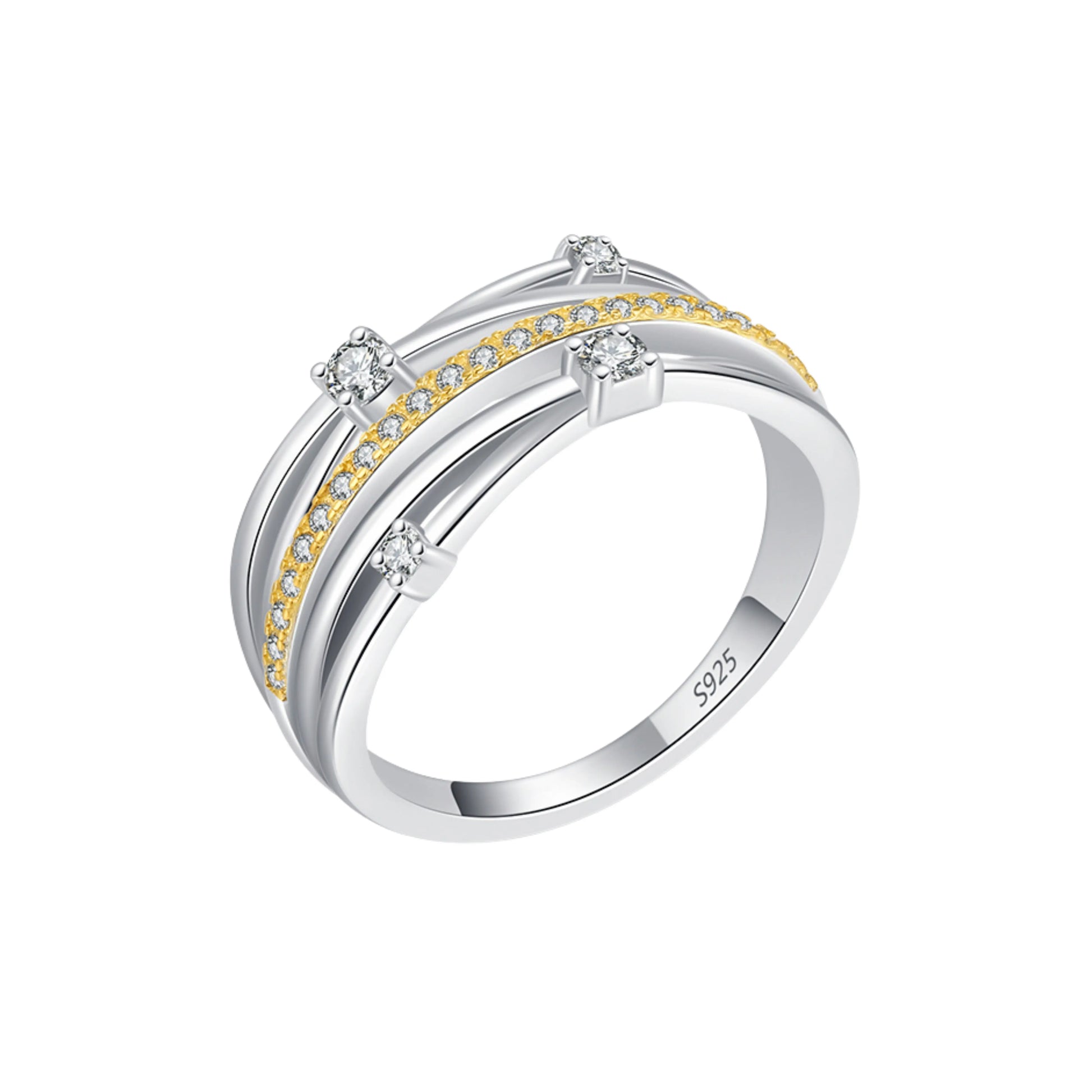 Twist Line CZ Ring - MARCOSELLE